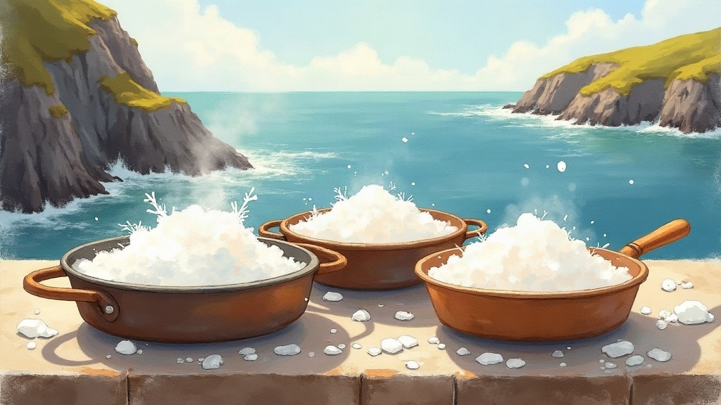 Sea salt evaporating by the Welsh coast